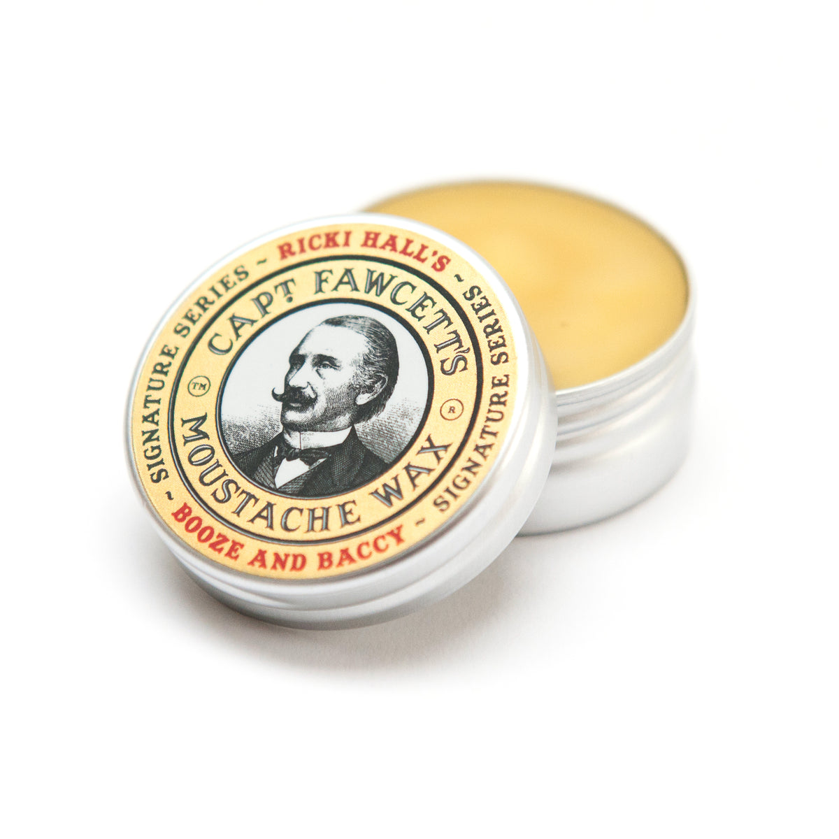 Captain Fawcett Ricki Hall&#39;s Booze &amp; Baccy Moustache Wax (15ml)