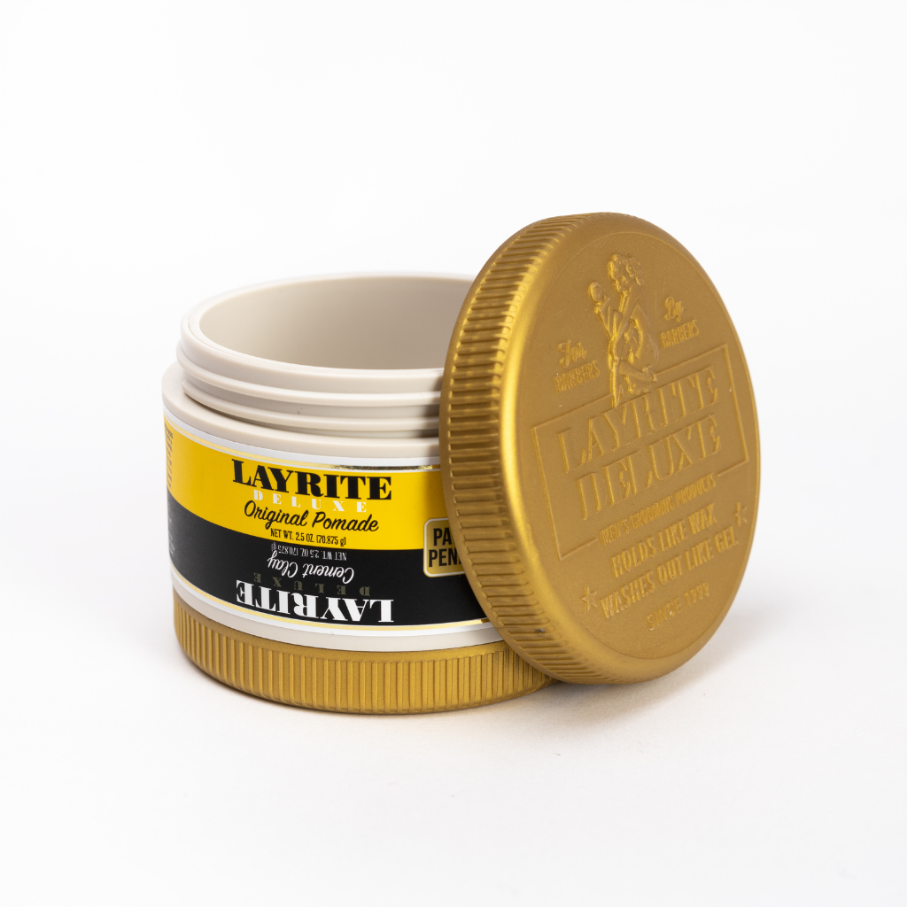 Layrite Deluxe Dual Chamber Cement Clay 2.5oz & Original Pomade 2.5oz