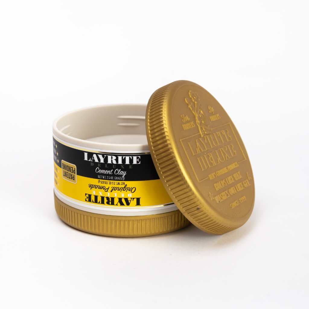 Layrite Deluxe Dual Chamber Cement Clay 2.5oz & Original Pomade 2.5oz