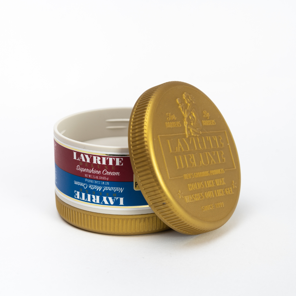 Layrite Deluxe Dual Chamber Natural Matte 2.5oz & Supershine Cream 2.5oz